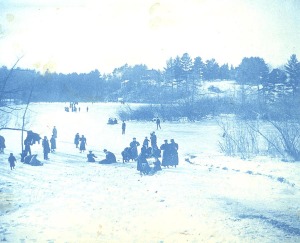 Skaters on Paradise Pond in 1888
